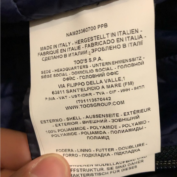 Fay / Tods Men’s Quilted Rain jacket (black) - Picture 6 of 8